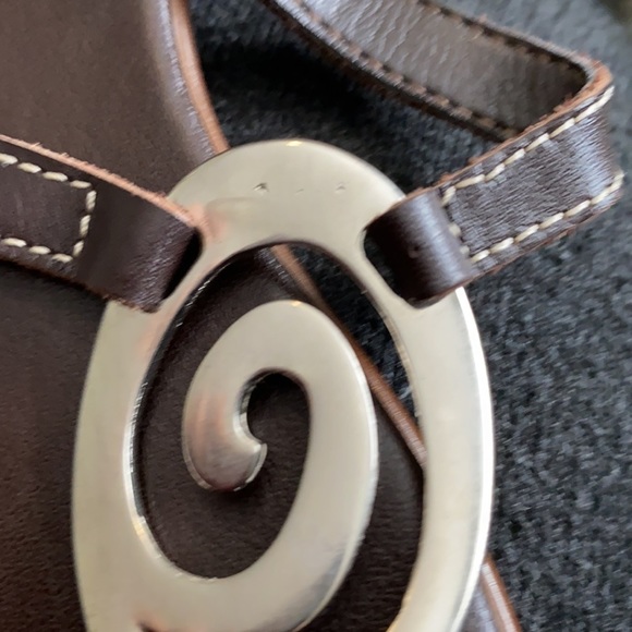 Bravo Browns Brown Leather Flip Flops Low Heel 9M - Picture 5 of 7